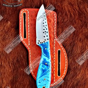 Custom handmade Damascus steel cowboy knife – Lazy J Custom Knives