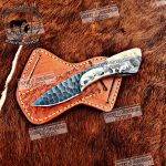 Custom handmade Damascus steel cowboy and folding knife – Lazy J