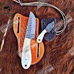 Custom handmade Rasp Steel bull cutter knife… – Lazy J Custom Knives